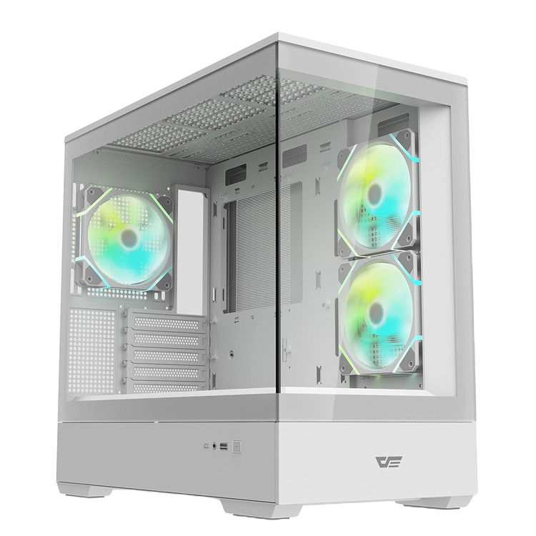 【客製化主機】darkFlash MOTI 鏡之島 (白) | 23123001